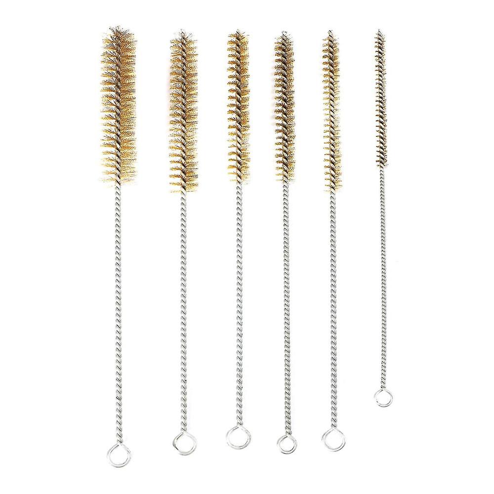 6 Pcs Brass Tube Cleaning Brush Wire Brush Set