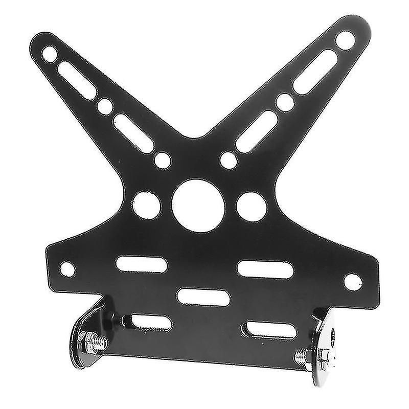 New Black Motorcycle Adjustable License Plate Holder Mount Tail Rear Bracket