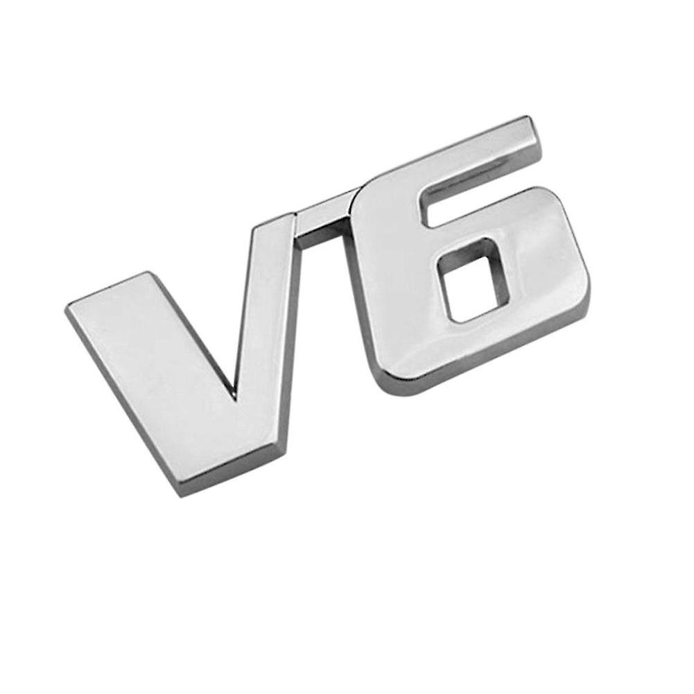 4wd V6 V8 أنيقة الرياضة سيارة السيارات شارة شعار الخلفية الجذع المعدني ملصق ديكور