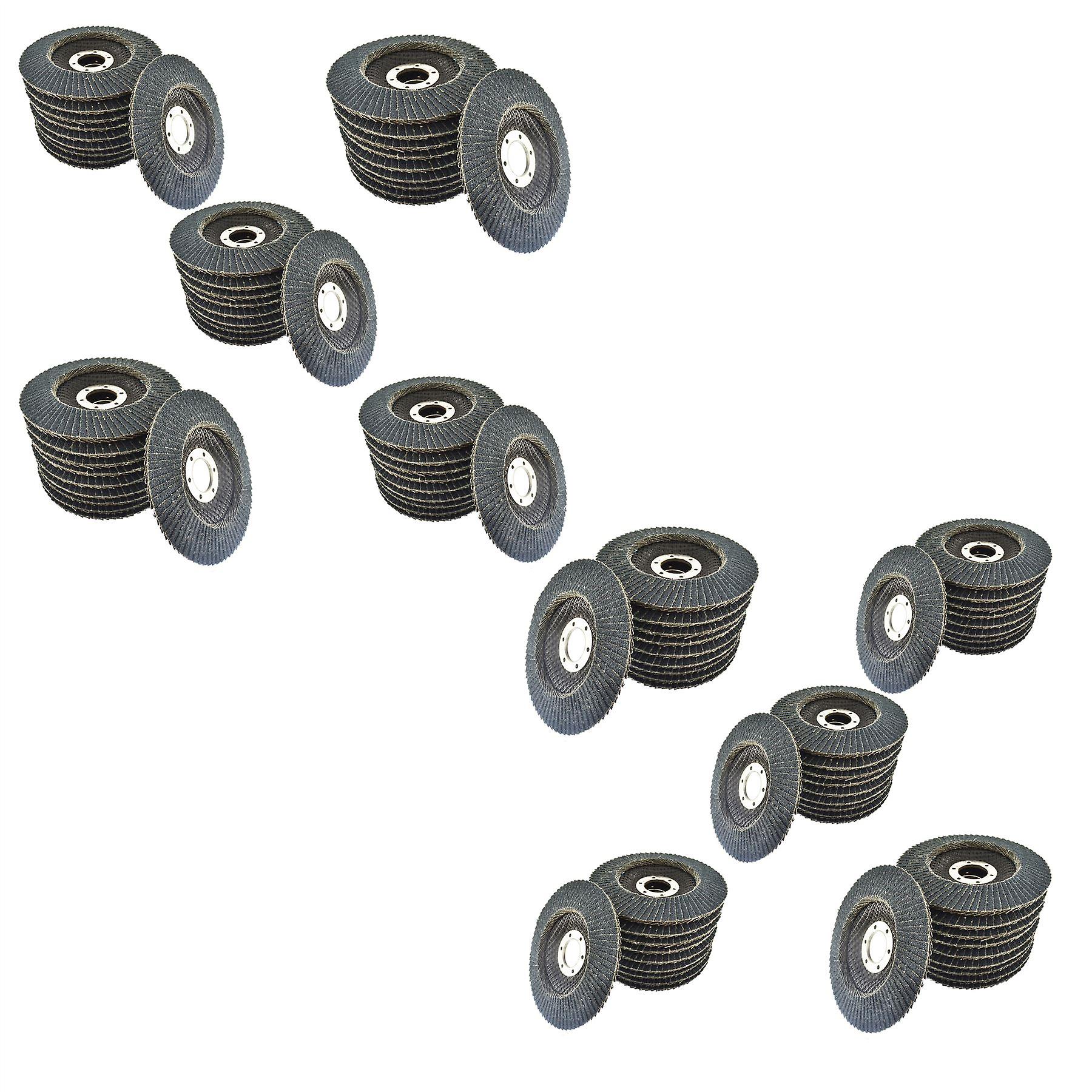 80 Grit Zirconium Flap Disc Sanding Grinding Rust Removing 4-1/2" grinder 100pk