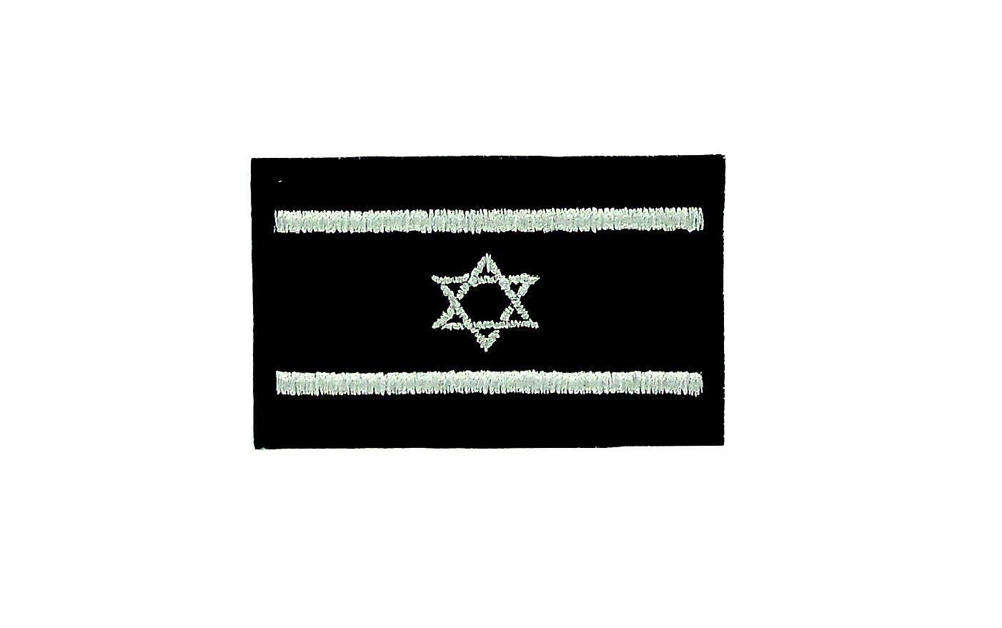 Patch Ecusson Brode Thermocollant Flag Israel Israelien Camo Airsoft Black