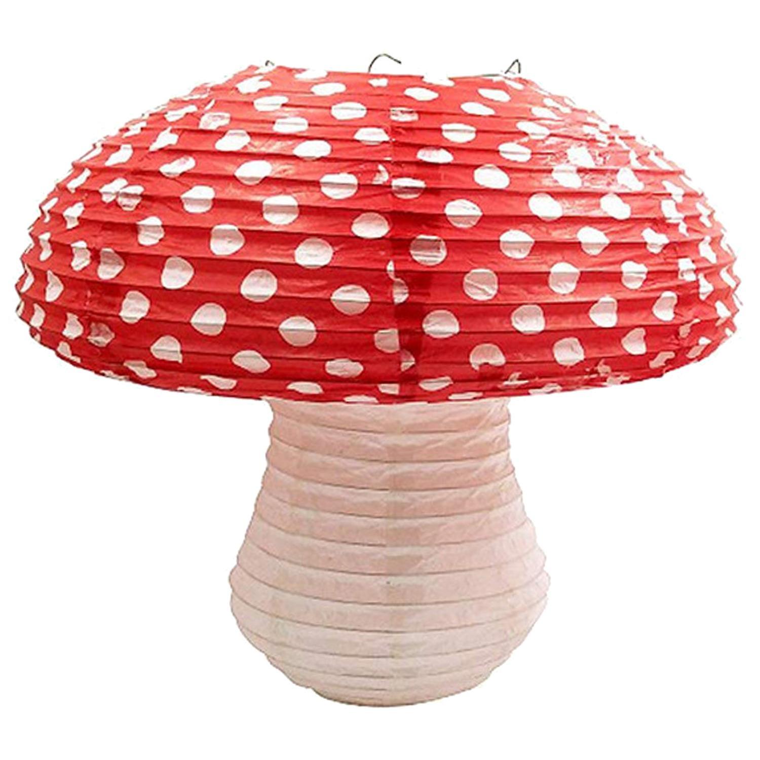 Hanging Lantern Mushroom Shaped Collapsible Paper Bridal Shower Lantern Decorations Party Decor