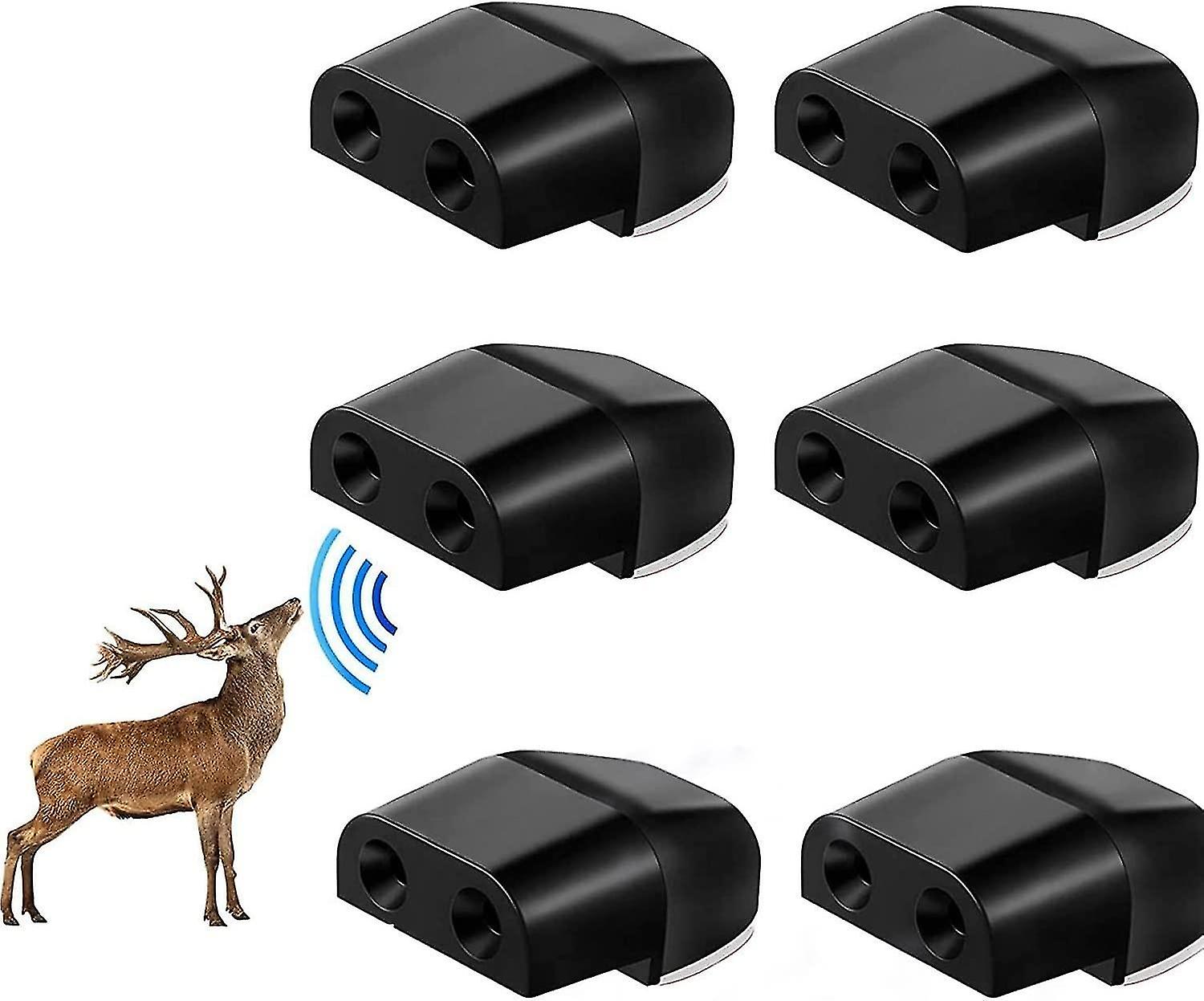 6 Deer Whistles Wildlife Warning, Self-adhesive Warning Car Device, Deer Alarm Road Safety Horn Devi