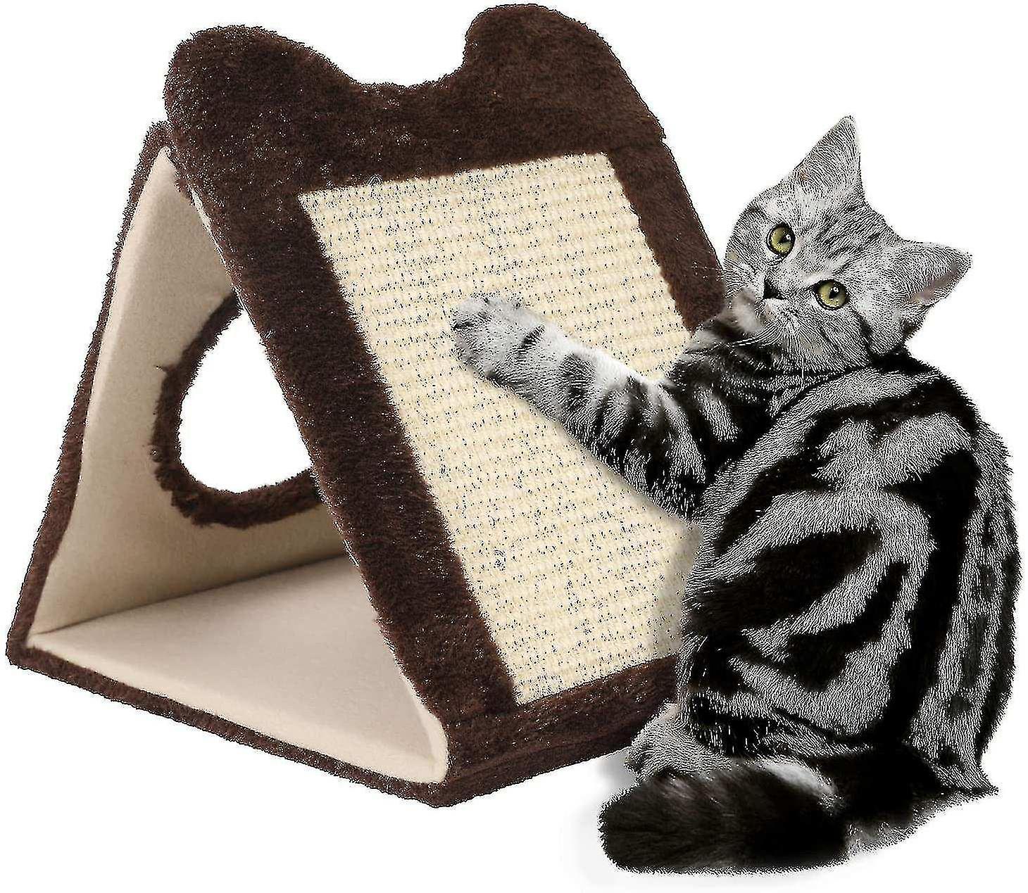 Cat Scratching Posts, Durable Sisal Triangular Mat, Corrugated Cats Scratching