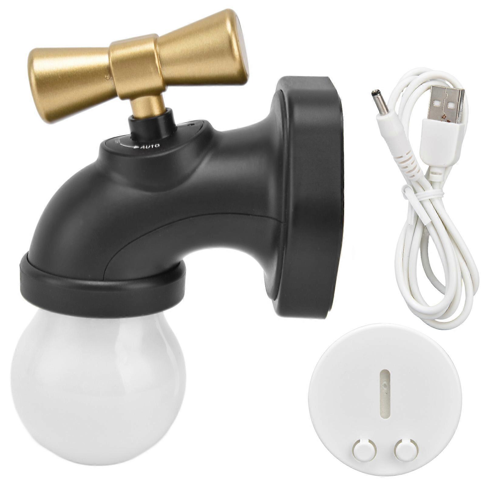 LED Faucet Night Light USB Charging Voice Controlled Induction Lamp for Bedside Corridor, Creative Sensor Activated Ambient Lighting