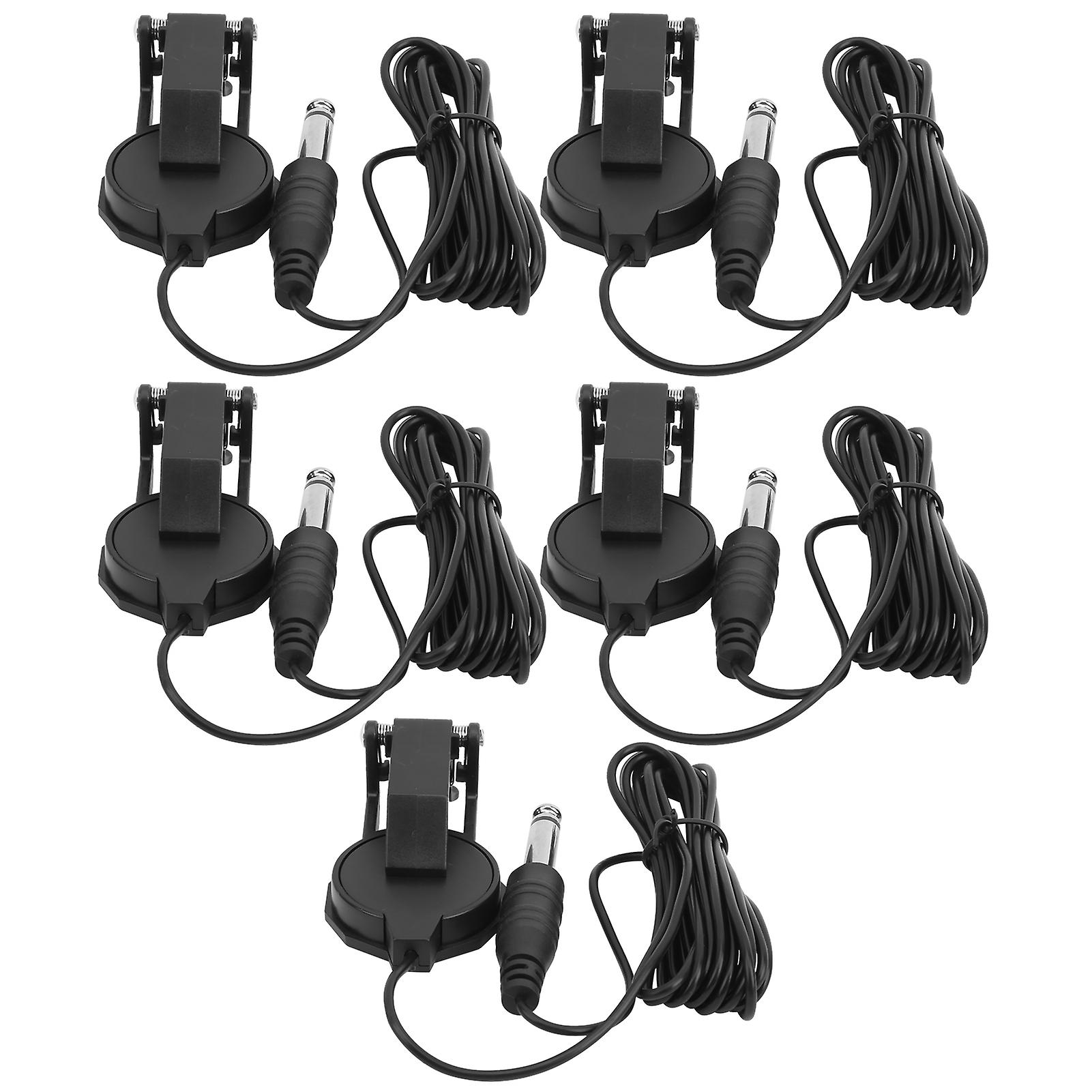 Lot de 5 micros à pince pour ukulélé, guitare, violon, violoncelle, accessoires pour instruments de musique JD-01
