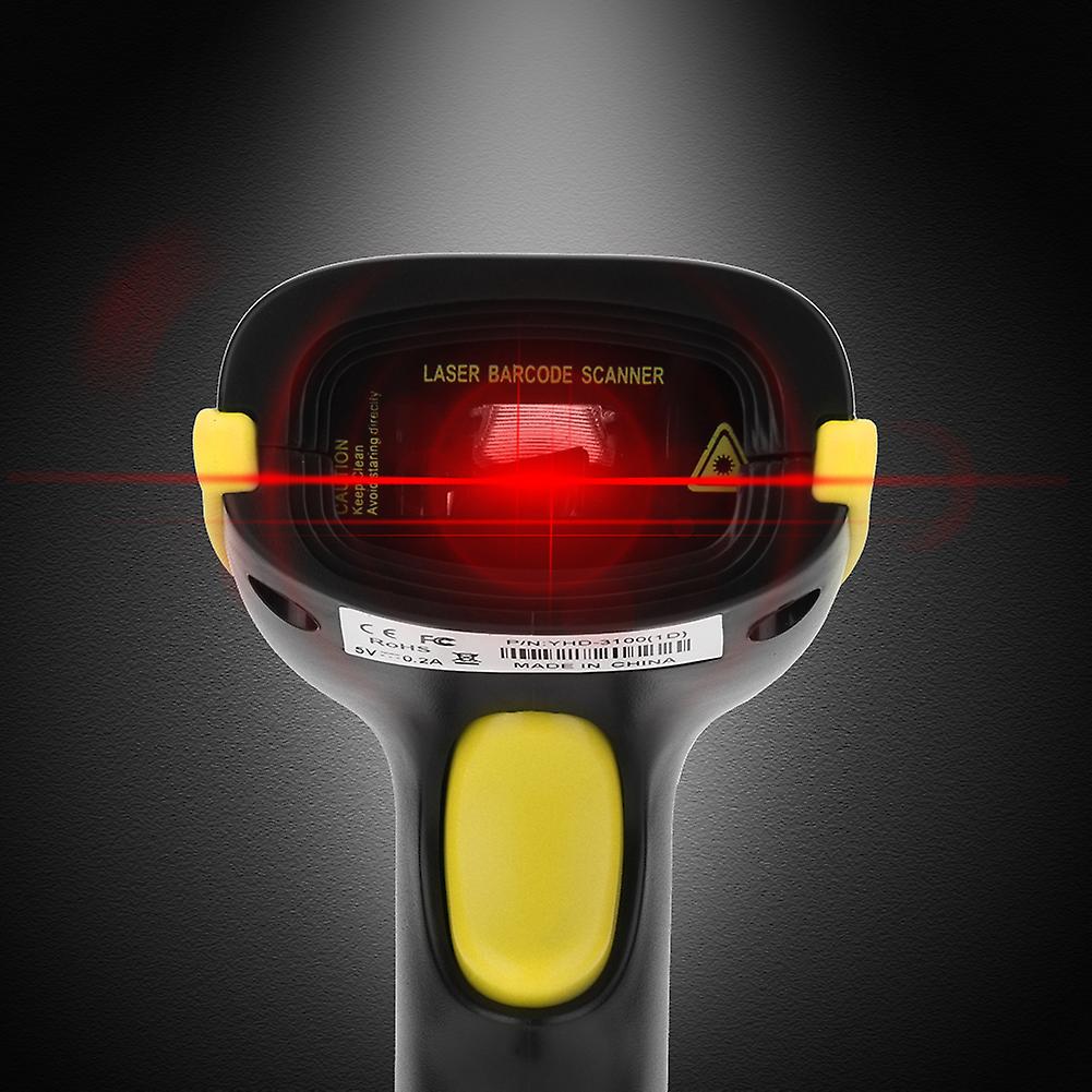 Hand Held Wireless 2.4GHz Laser Barcode Bar Code Scanner Reader for iOS Android Windows Yollow