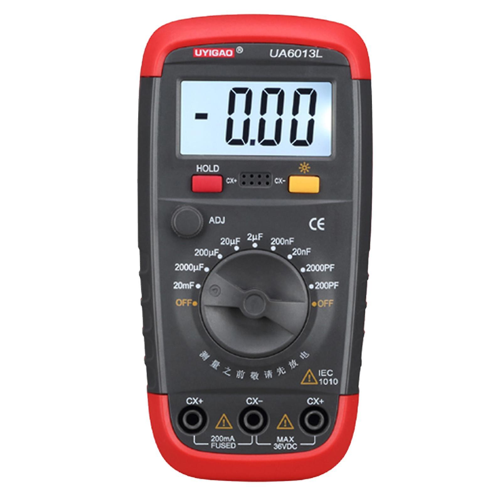 Capacitance Meter Capacitor Tester 200pF to 20mF with Data Hold Back Light