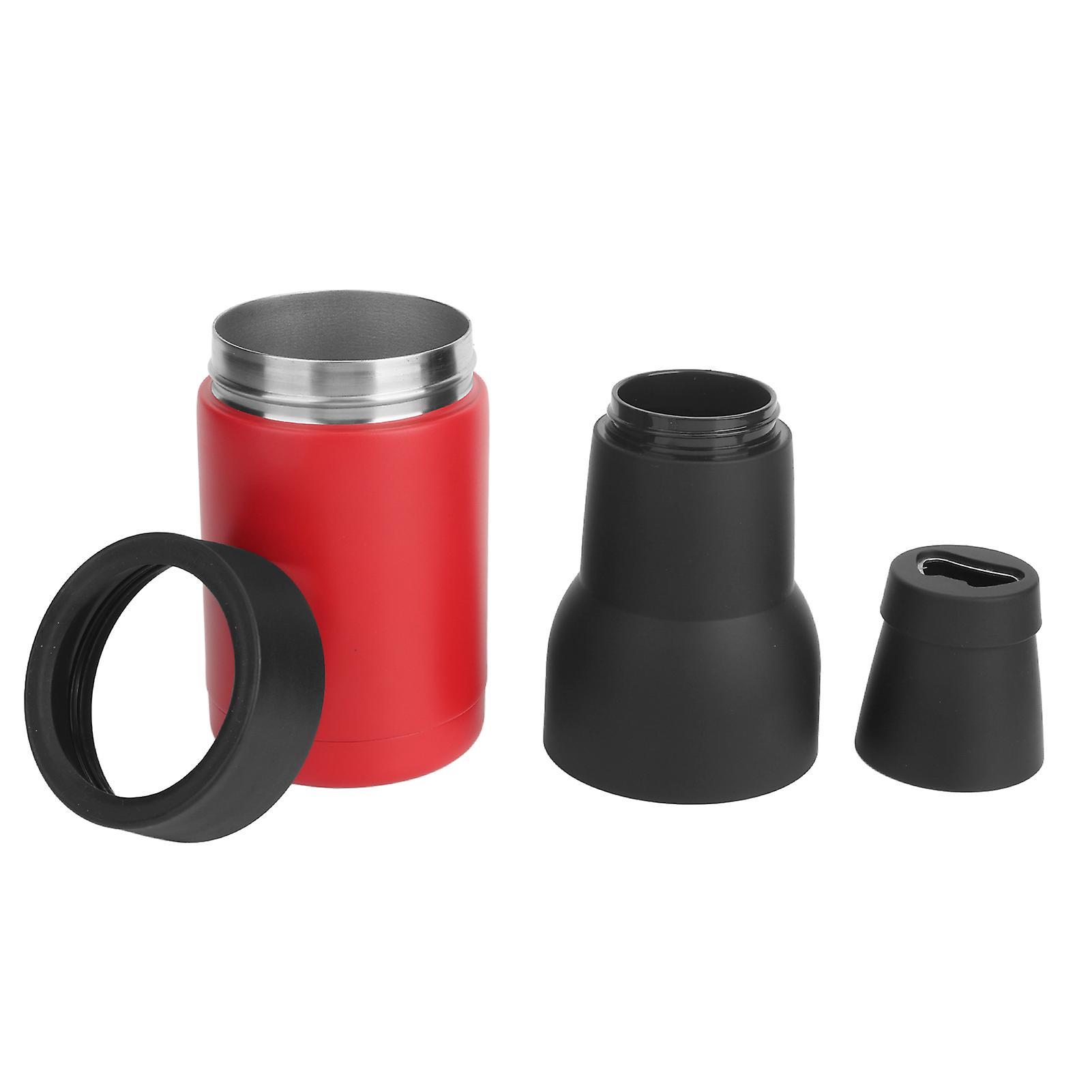 Beer Bottle Insulators Vacuum Double Stainless Steel Beer Bottle Cooler with Nonslip Bottom Bottle Opener for 300 to 400ml Can Red