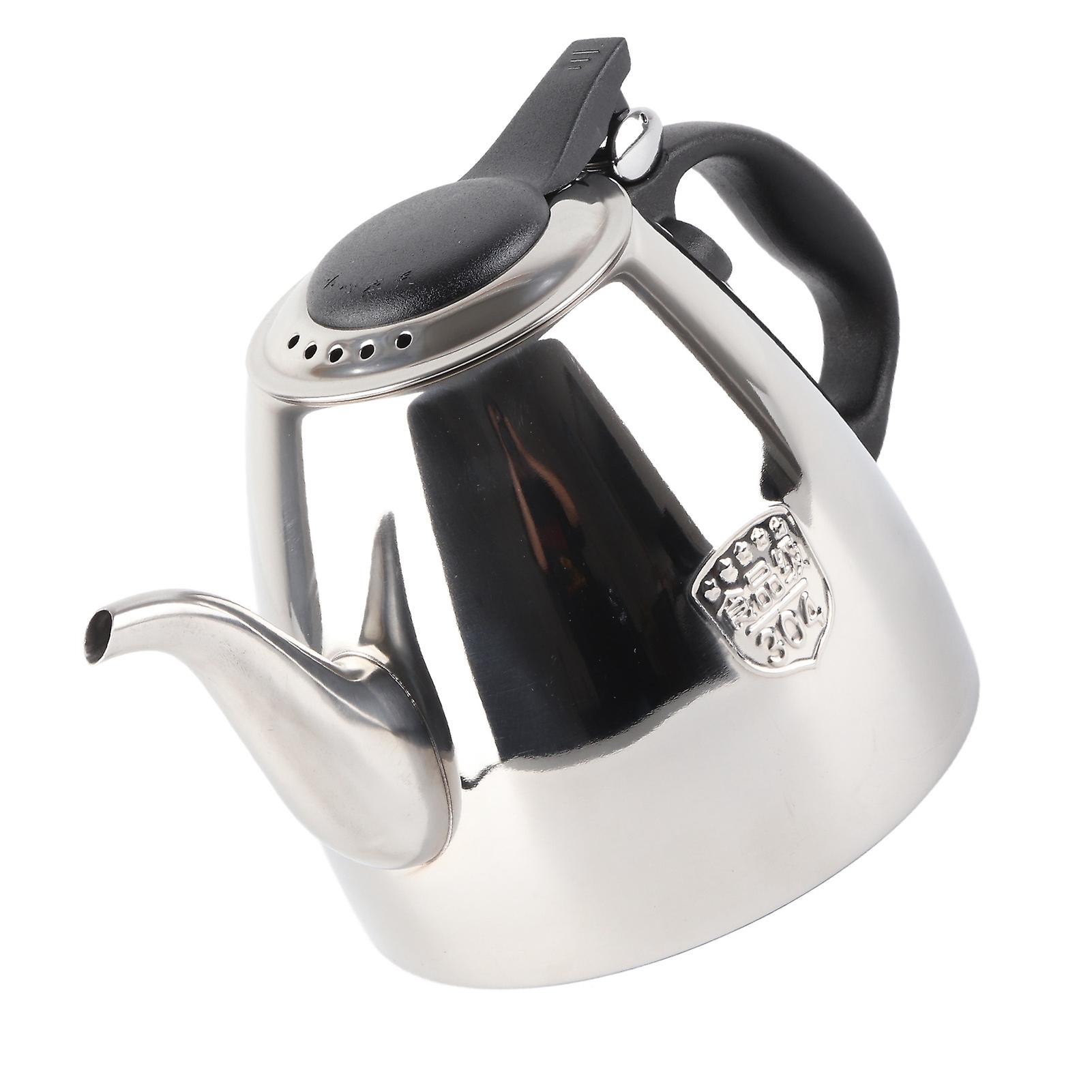 Uadme Stainless Steel Stovetop Kettle, Household Coffee Kettle Stove Top Durable Coffee Brewing Kettle Non Drip Teapot with Heat Resistant Handle for