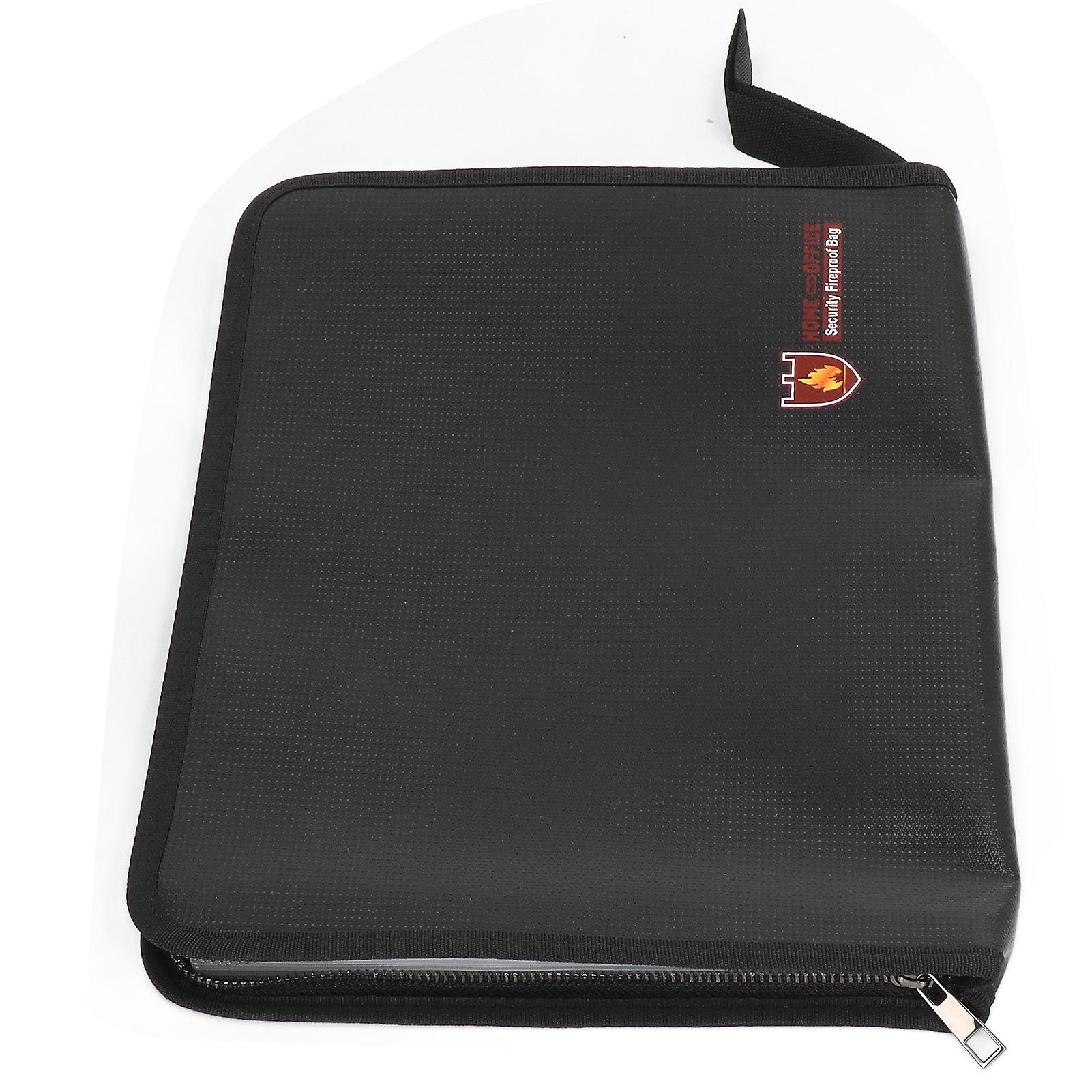 Fireproof File Folder Large Capacity 13 Layers Transparent Plastic Inner Pages Waterproof Document Holder for Office School 