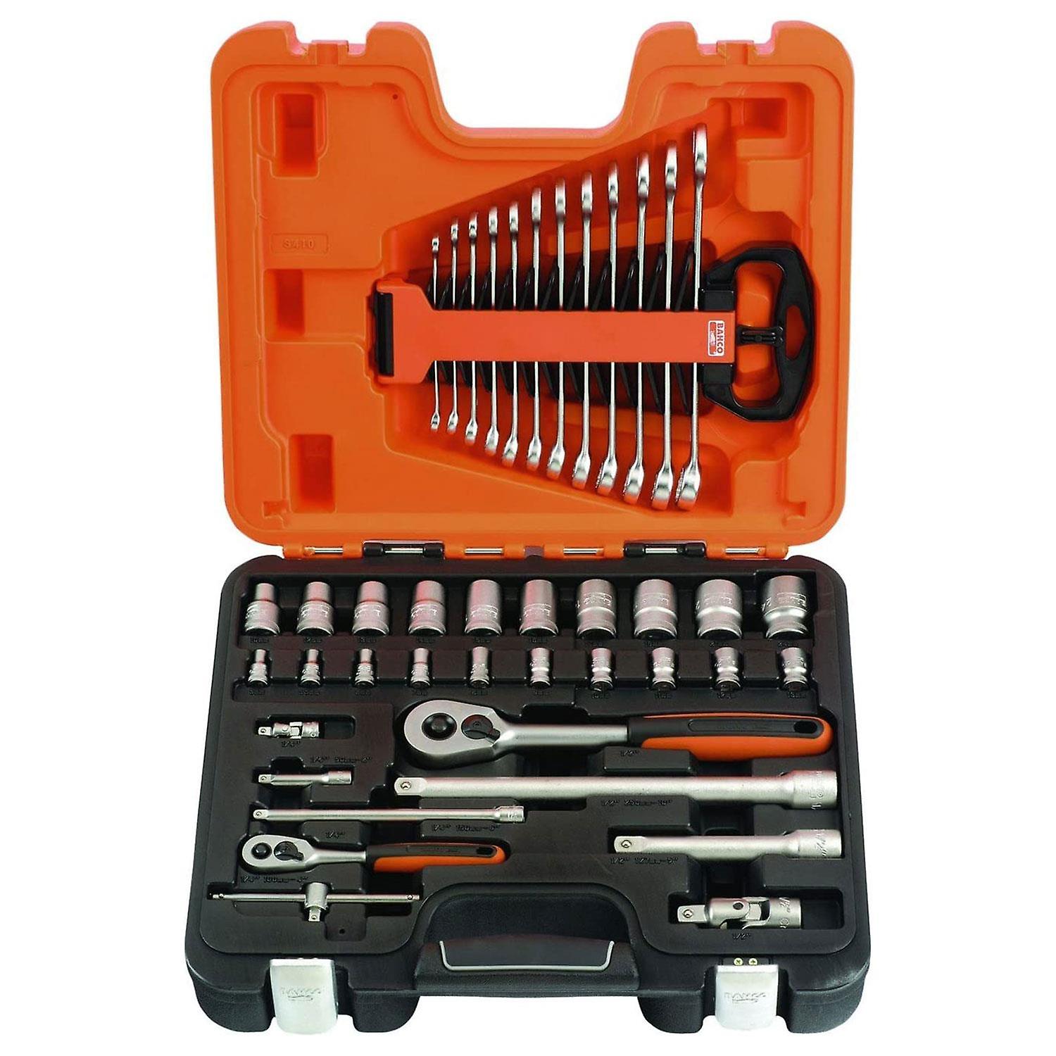 BAHCO S410 SOCKET SET 41PC 1/4IN & 1/2SQDR
