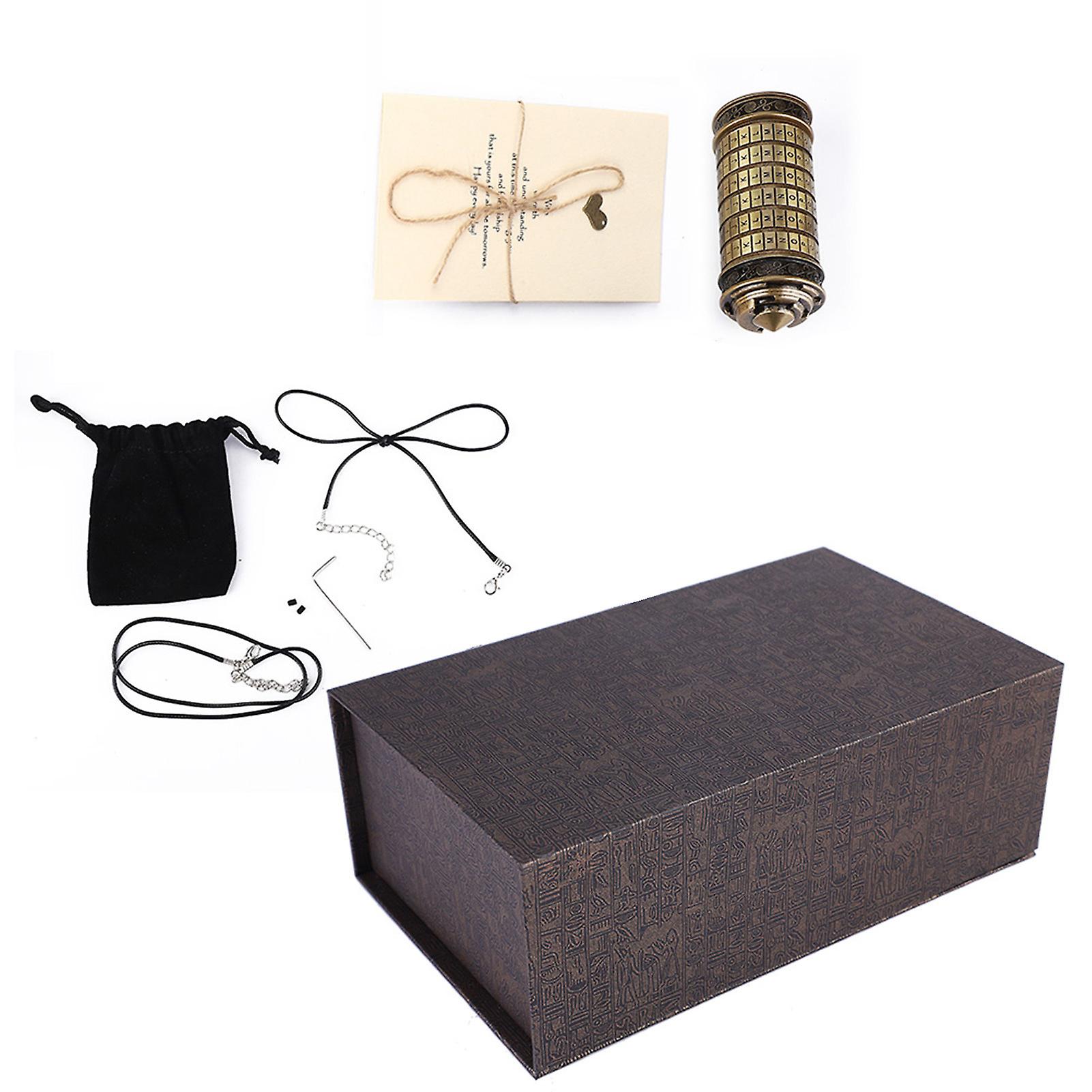 Classical Da Vinci Password Letter Code Lock Ring Holder Romantic Gift with Ring