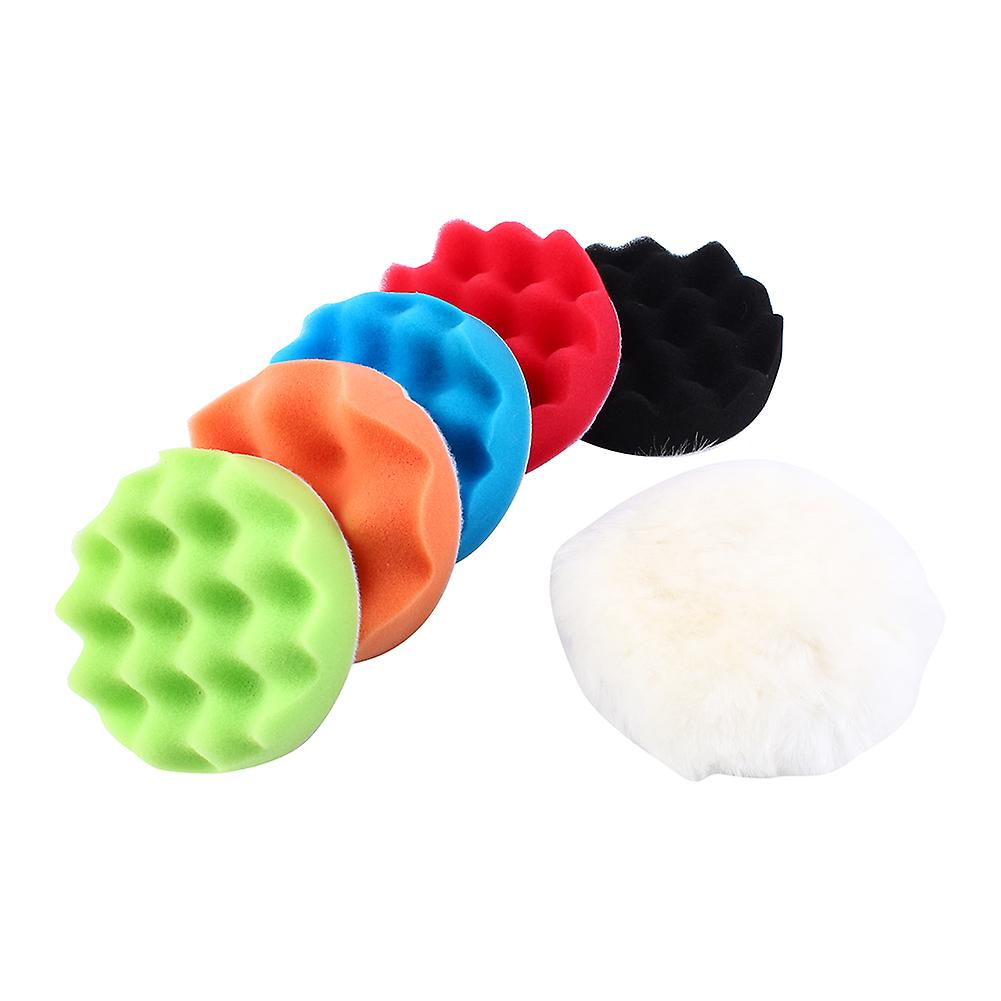 Car polishing pads kit 5" with 7Pcs sponge buffing pads M14 adapter