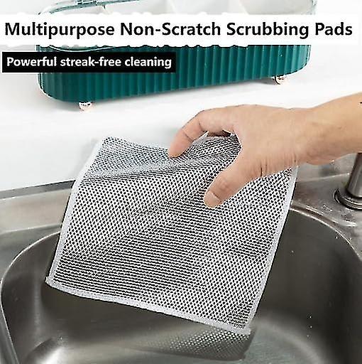 Multifunctional Non-scratch Wire Dishcloth, Wire Dishwashing Rags For Wet And Dry, Non-scratch Wire