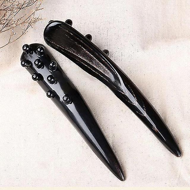 Triger Point Tool Massaging Scraping Tool Acupuncture Therapy Treatment Stick(black)