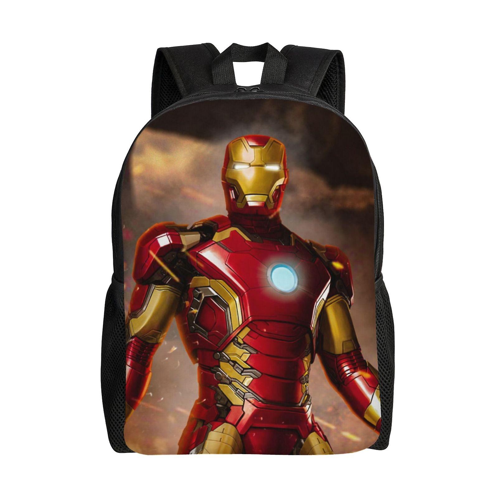 Iron Man Backpack, Travel Laptop Backpack, Water Resistant College School Computer Bag, Durable