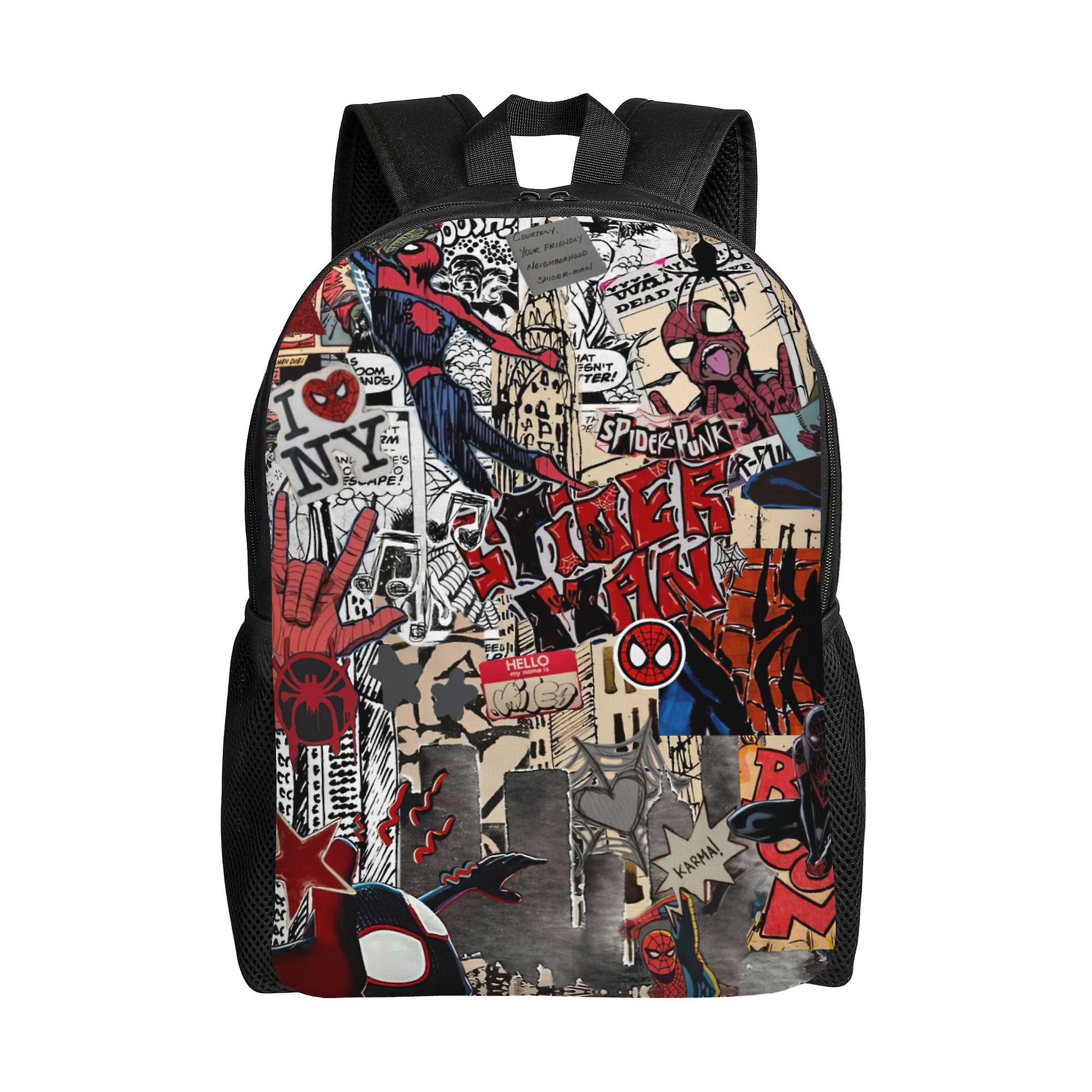 Spider Man Backpack, Adult Kids Simple Lightweight Casual Backpack for Children Student, Travel Backpack Laptop Backpack for College Work Camping