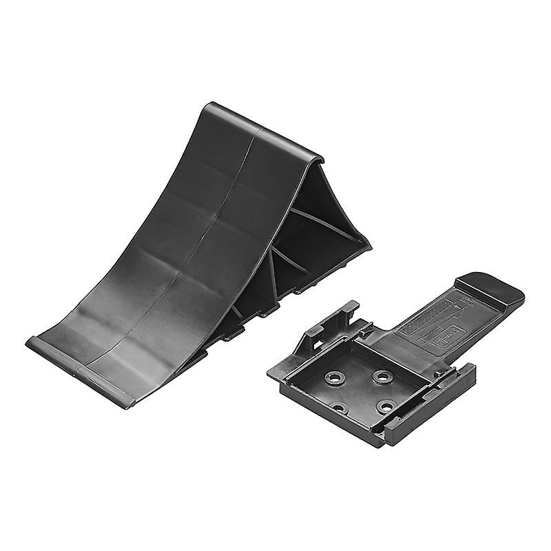 Plastic wheel block black incl. flat holder