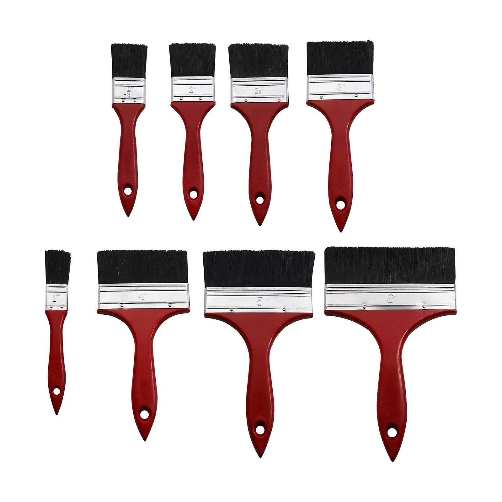 8Pcs Paint Brushes Cleaning with Ergonomic Handle for Oil Paint Glue Varnish