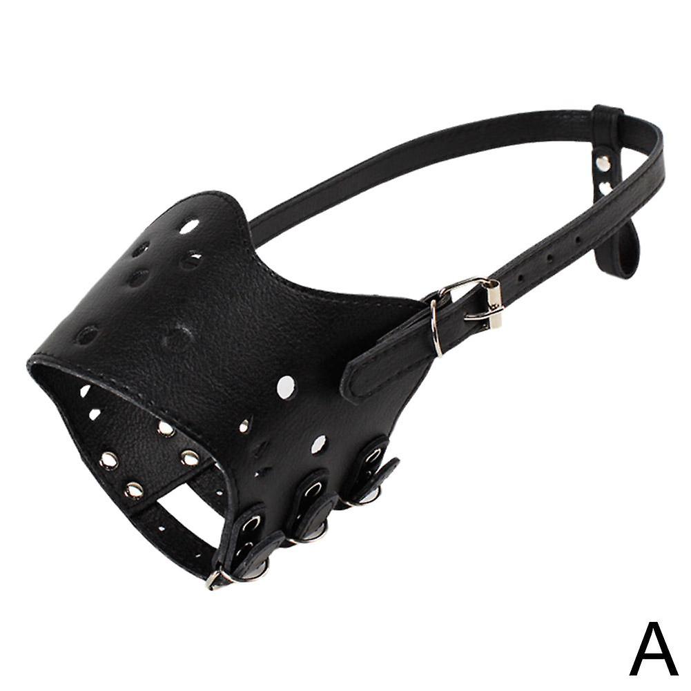 Leather Muzzle for Large/Medium Dogs - Control Barking Biting and Chewing