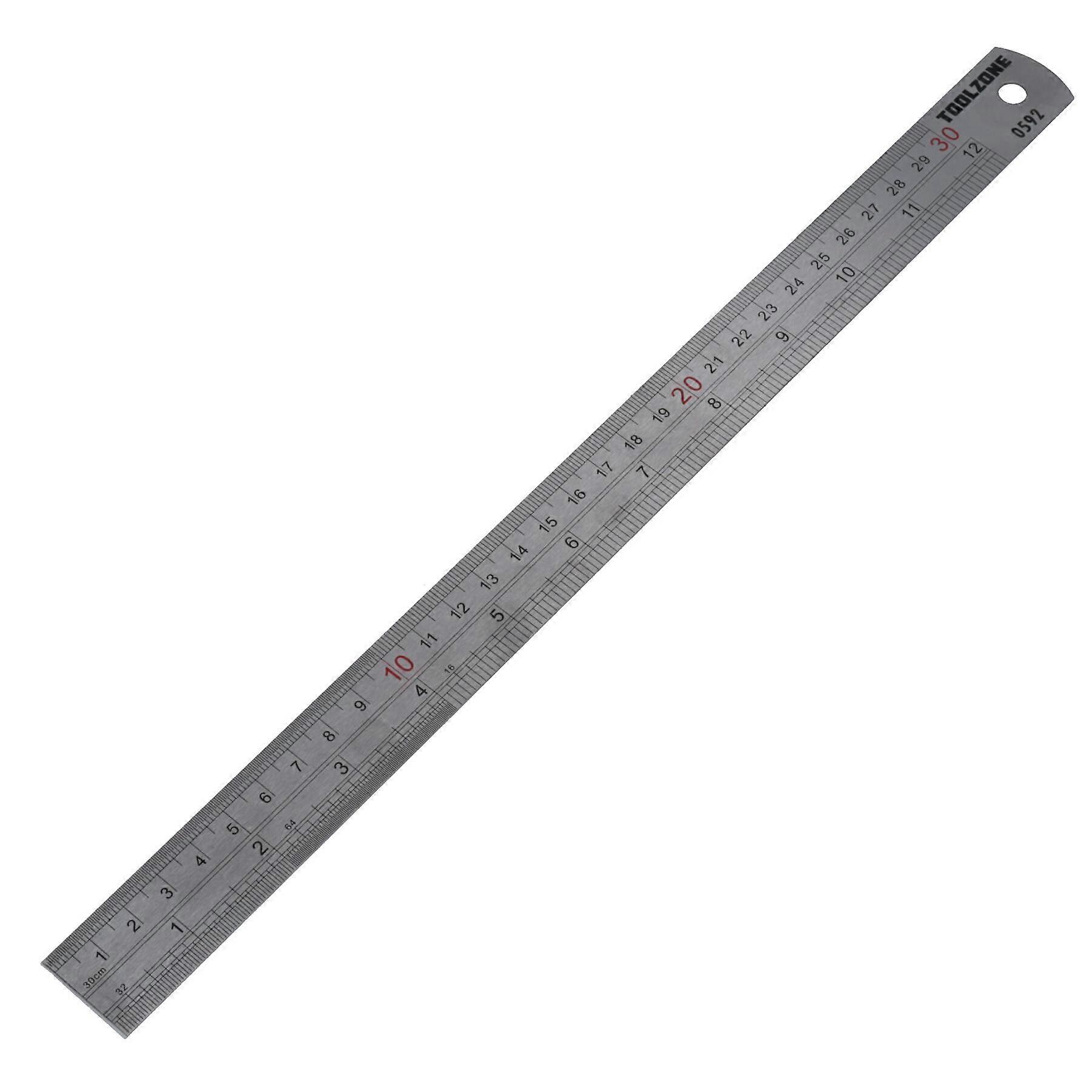 12" Stainless Steel Measuring Ruler Metric Imperial Measurements Measure Rule