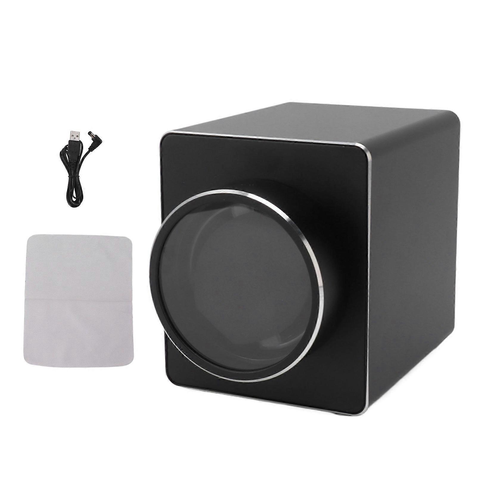 Single Watch Winder Super Quiet 5 Rotation Mode Space Aluminum Led Lighting Mechanical Watch Winding Box