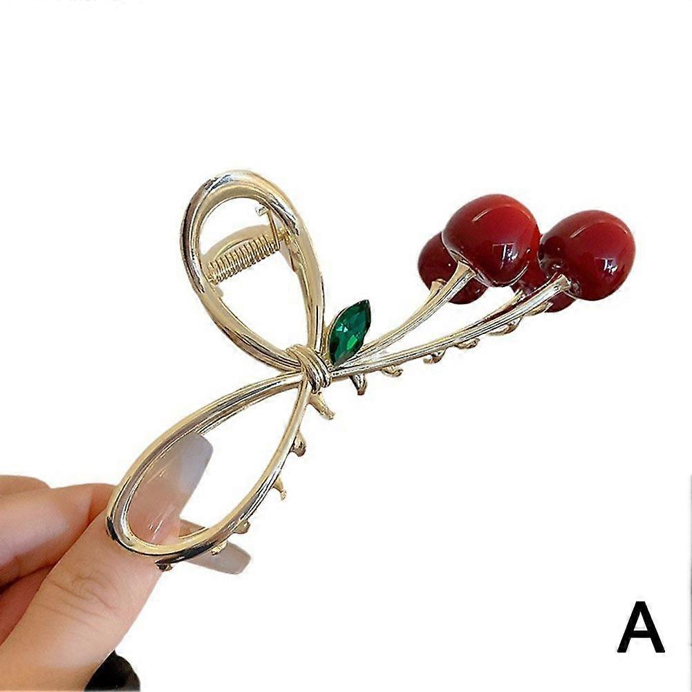 CherryHair Clips Μεγάλο Μεταλλικό Νύχι Μαλλιών με Εξαιρετικό Σχεδιασμό CherryHeart Strong