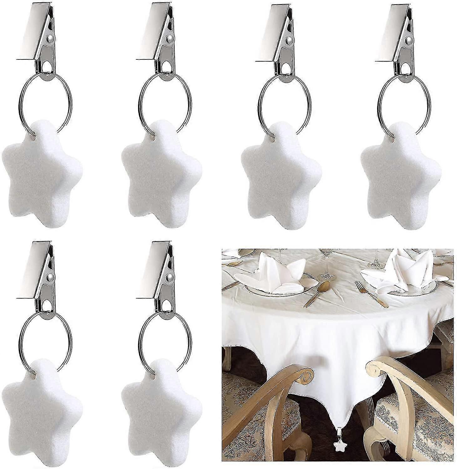 6 Metal Tablecloth Clips For Table Decoration