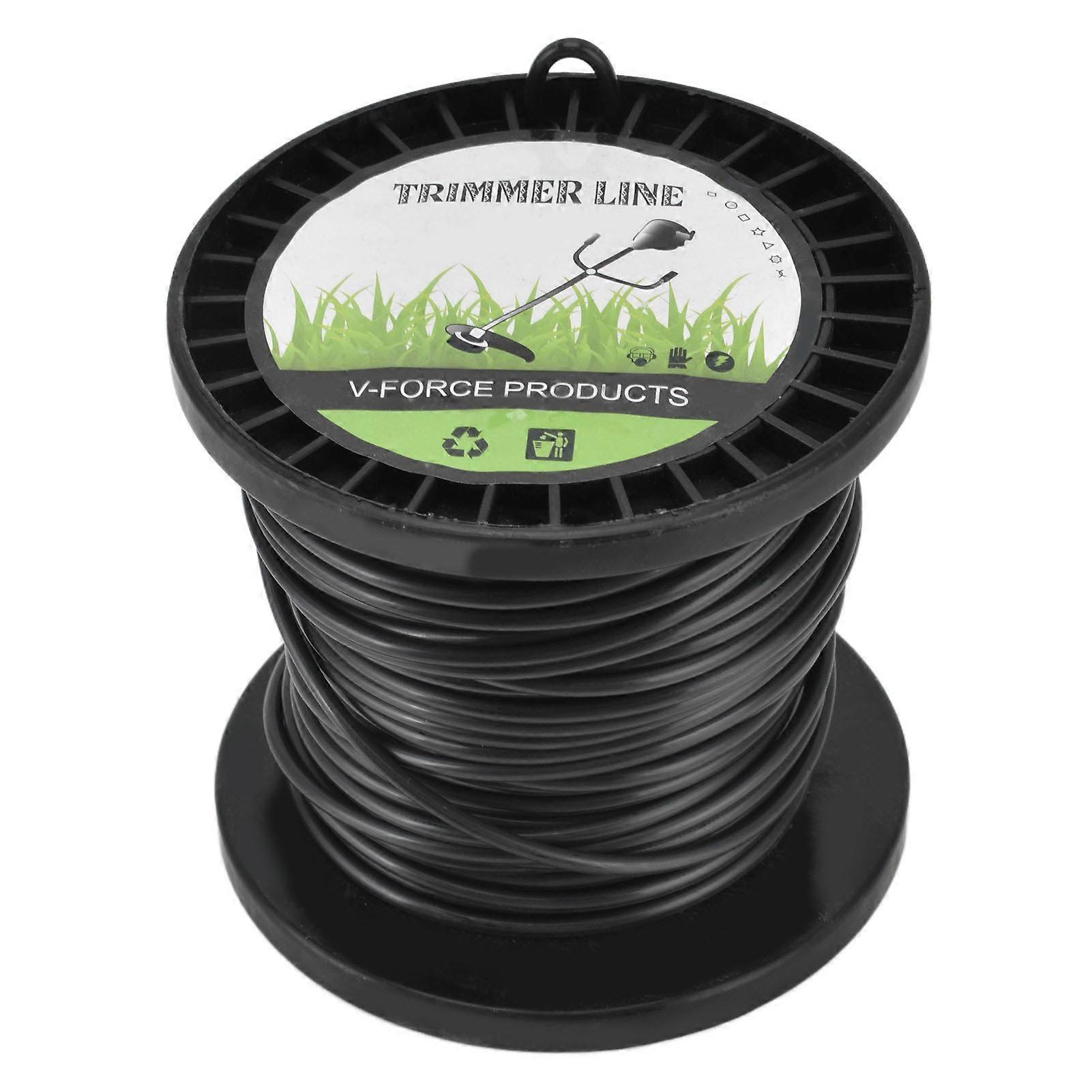 Round String Trimmer Line for Husqvarna 3.3mm Black High Cutting Efficiency Trimmer Line for Most Lawn Mowers Farm 30m NO.5176