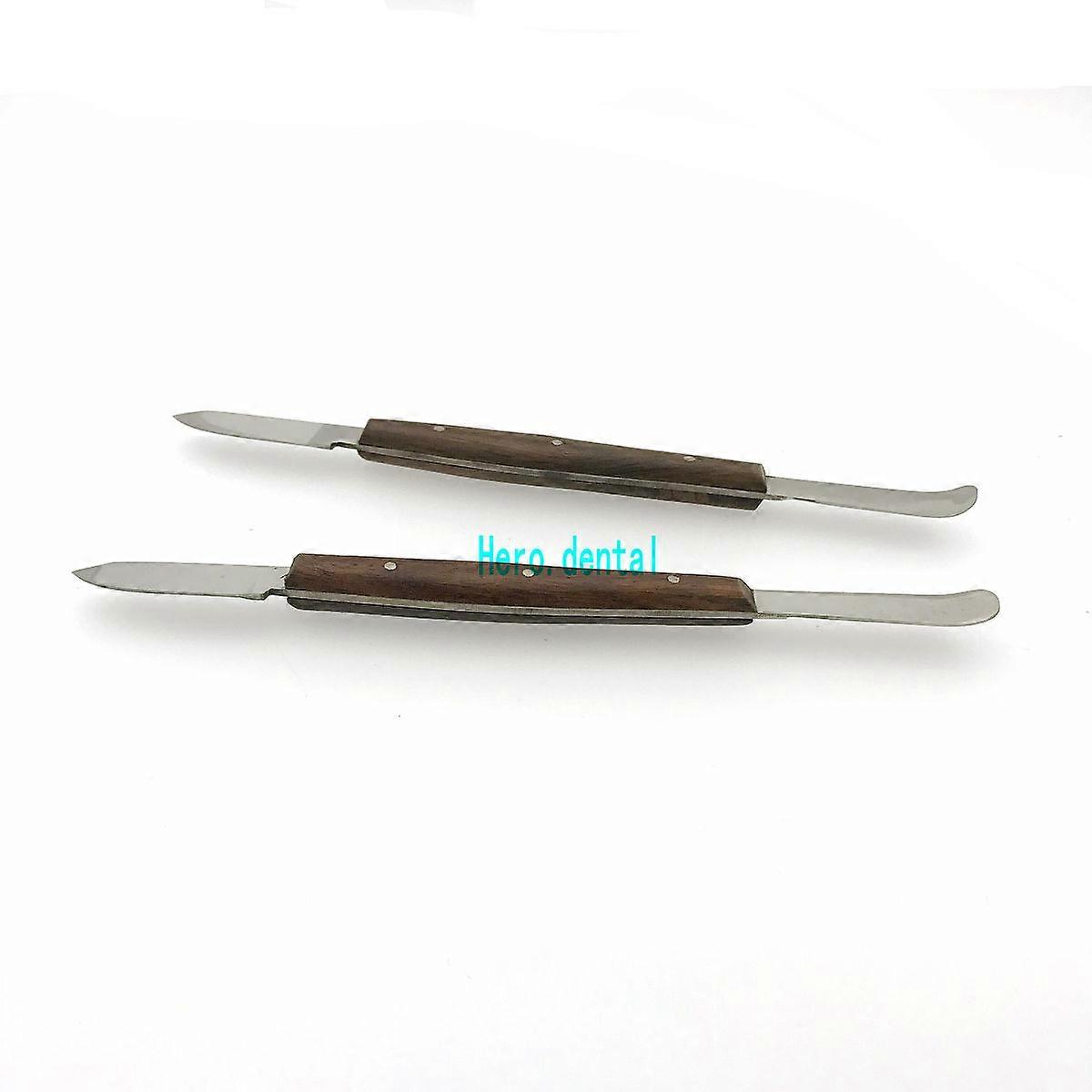 2pcs Dental Lab Impression Material Plaster Spatula Wax Knife Blade Cutter