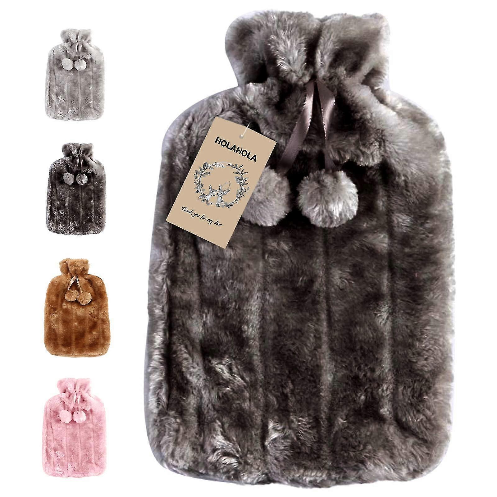 Thermos flask with lid, with soft fleece lid, 2 liter thermos flask