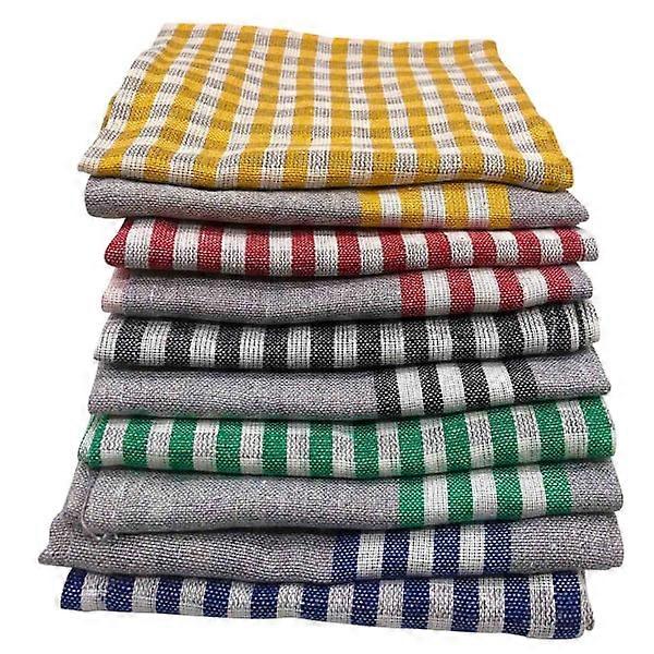 10x Strofinacci da cucina in cotone - Stile vintage multicolore