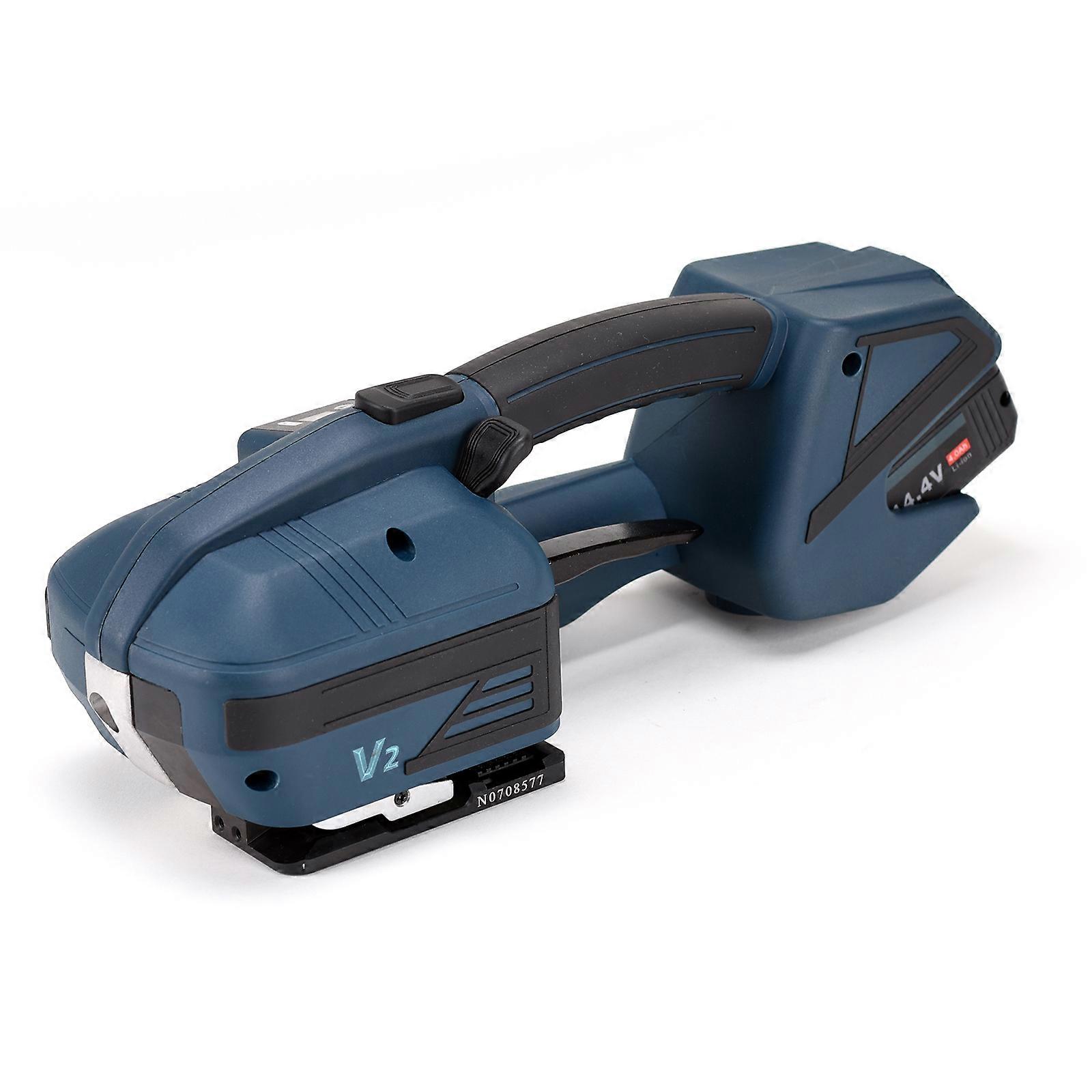 V2 Automatic Electric Strapping Tool Portable PP/PET Friction Welding Machine, 13-16mm Strap Width, Powerful 3200N Clamping