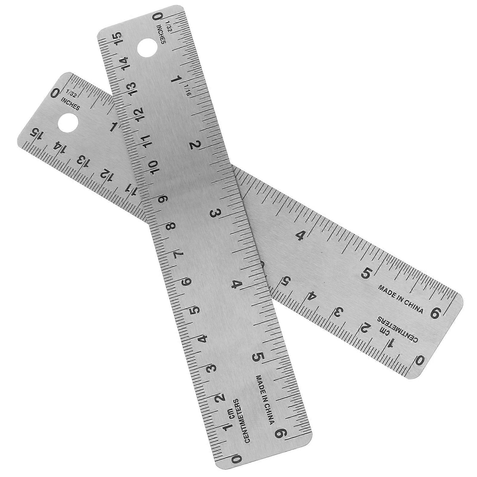 2pcs Professional Cork Backing Rulers Engineering Rulers Office Stationery Random Style