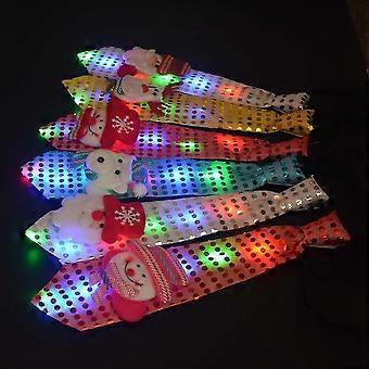 light up christmas neck tie