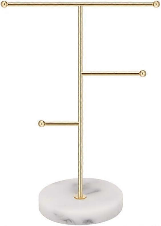 Jewelry Stand Display Necklace Holder T Bar Metal Plated Table Top