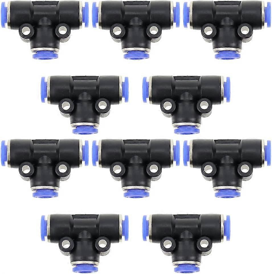 Pe8 T-Connector Connector Air Pneumatic Connections 3 Ways Quick Connectors 8Mm Pressure Plug Connection Pressure Connection Connector - Quick Connect