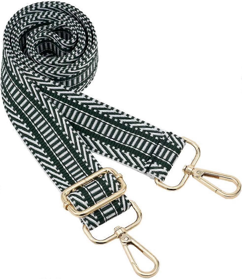 Wide Shoulder Strap Adjustable Replacement Belt Crossbody Canvas Bag Handbag(Green)