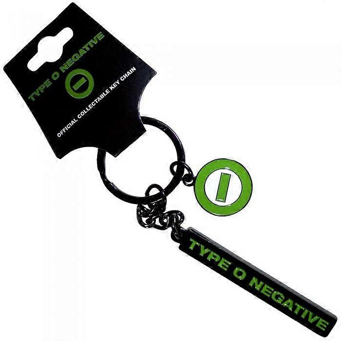 Typ O Negativ Text Logotyp Nyckelring