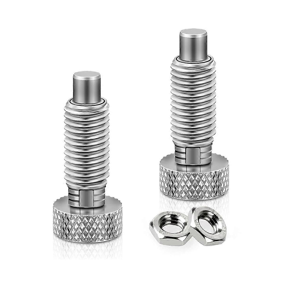 Hand Retractable Spring Plunger with Knurled Handle Lock M6 Release Pins Kit 1/4Inch-20 Size 0.500I