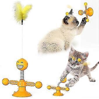 Cat Springer Toys 1pcs Pet Play Toys-color:orange