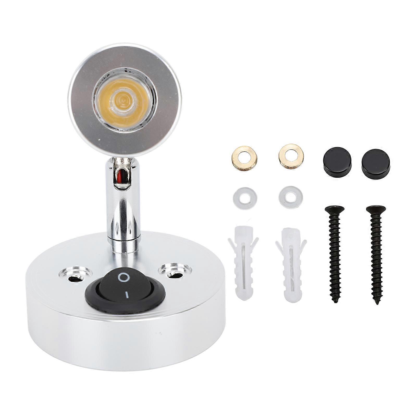 LED Reading Light DC12 to 24V Warm White Light High Brightness Energy Saving RV Bedside Reading Lamp for Trucks Campers Silver