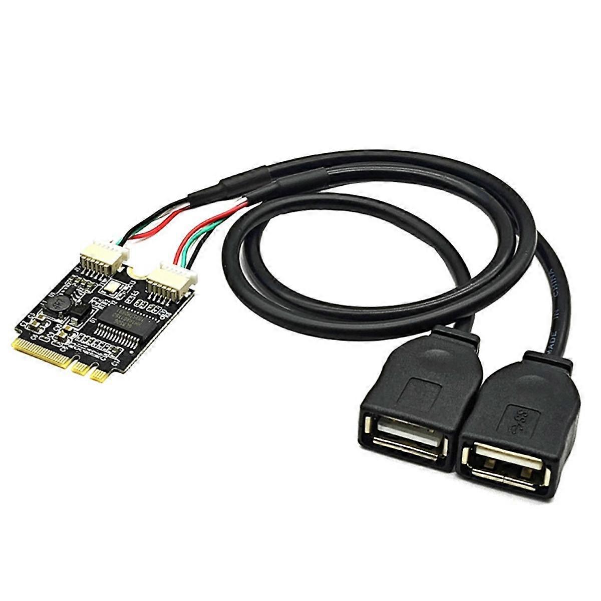 Expansion Adapter Card M2 WIFI KEY A/ETo Usb Adapter Card Laptop Motherboard Ngff to Dual Port USB2.0 Expansion Card A