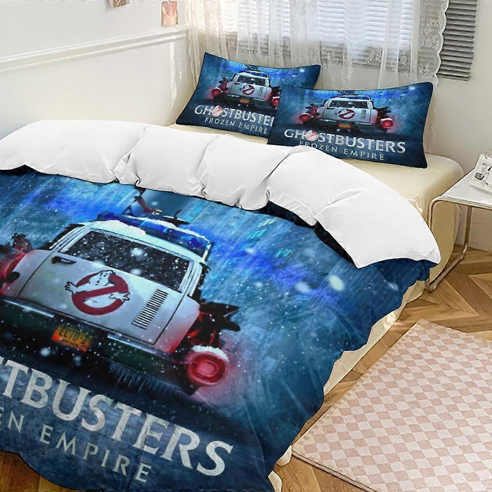 x139 Ghostbusters Conjunto de Cama de 3 Peças Quente e Confortável Conjunto de Capa de Edredom Macia com 1 Capa de Edredom e 2 Fronhas para Quarto b139