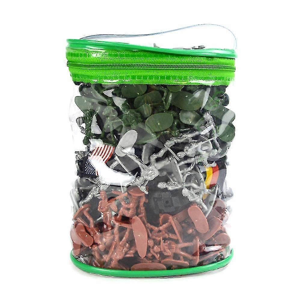 300pcsミニミリタリーフィギュア-12ポーズ-キッズおもちゃアーミーメンズ-ホームデコレーション-3フラッグモデル