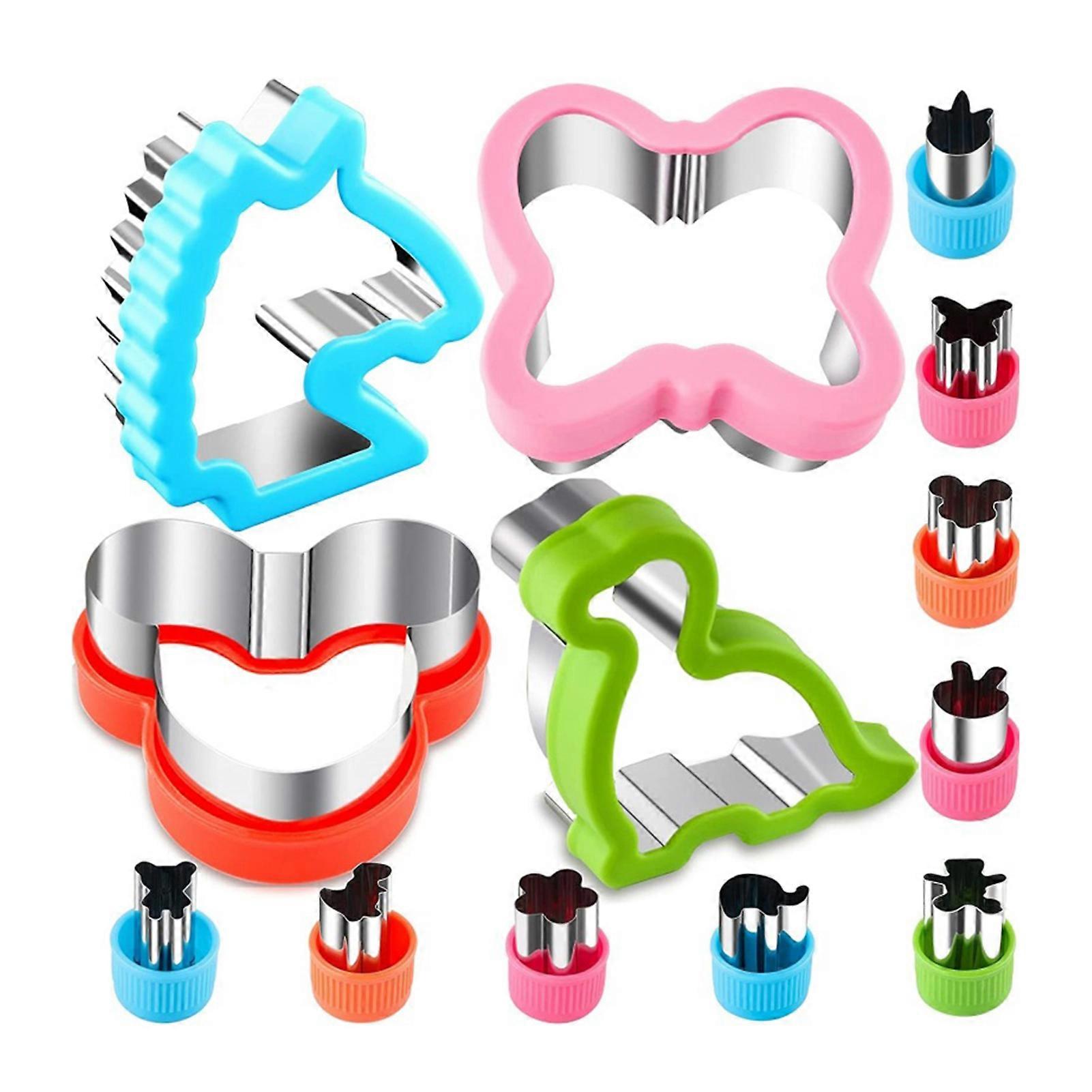 8Pcs/Set Biscuits Cutter 3D Mini Fondant-Cookie Pressable Biscuits Template Reusable Biscuits Stamps