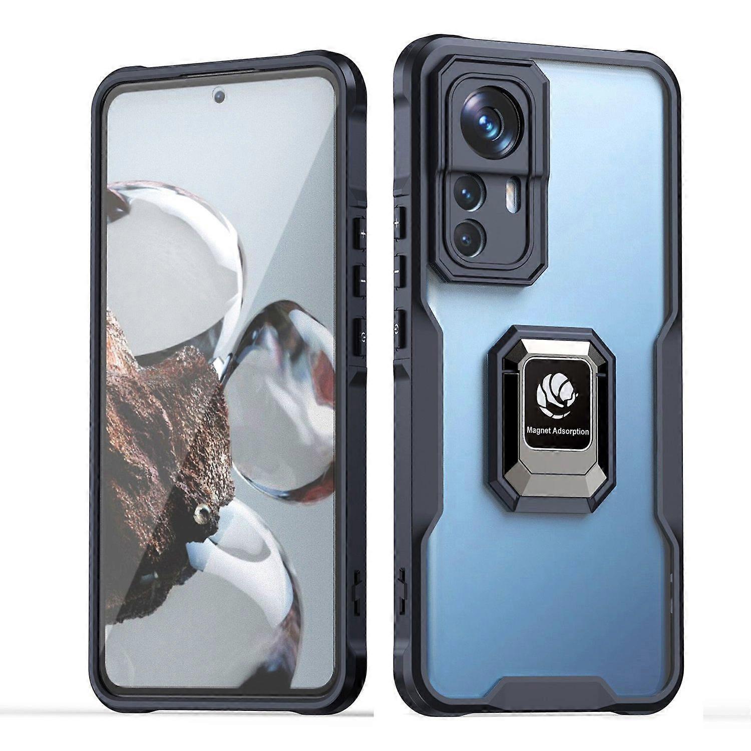 For Xiaomi 12/12X TPU/PC Design Armor Magnet Ring Cover Mobile Phone Case Case Protector Cases Black New
