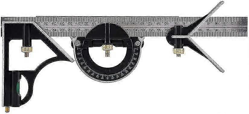 Adjustable Multifunction Ruler Square Right Angle Measuring Tool For Handicrafts. Home (black) Hy