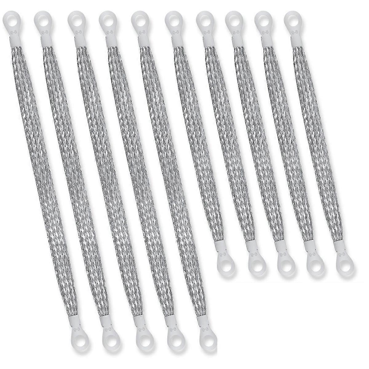 10pcs Universal Automotive Ground Straps,10/12inch Engine Ground Strap Kit Braided Copper Ground St